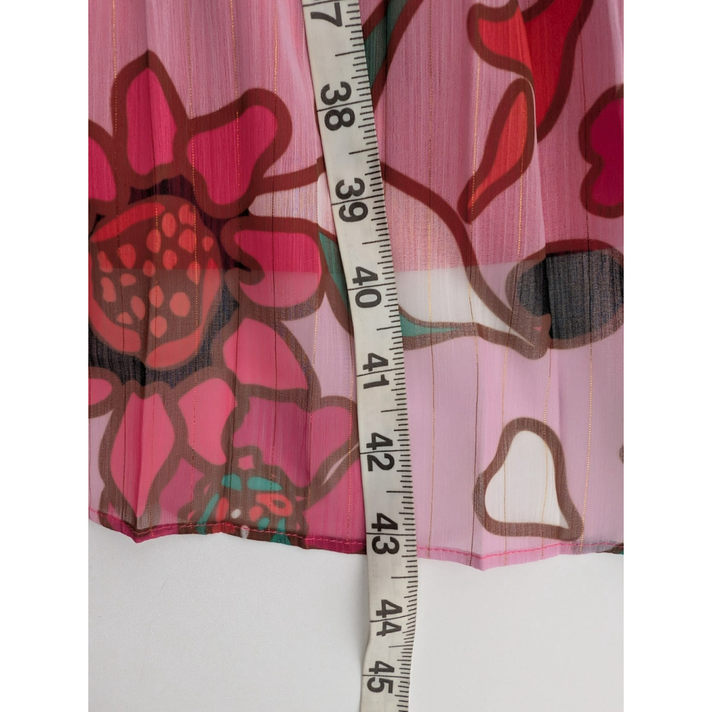 NWT Ted Baker Pinata Pink Midi Dress High Low Sz XS Tropical Resort Vacation - Picture 13 of 13